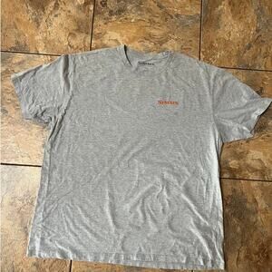 Simms gray crewneck, short sleeve Fishing T-shirt, Men's size 2XL